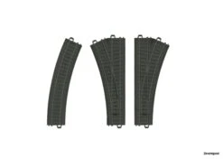 23301 Marklin Kunststoffgleis Weichen-Set