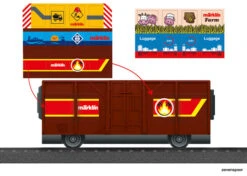 44143 Marklin Off. Güterwagen M.Sticker