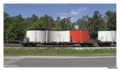 47152 Marklin Rungenwagen Beladen Mit Max Bögl Betonelementen Für Windkraftanlagen -Marklin Winkel MA47152 2