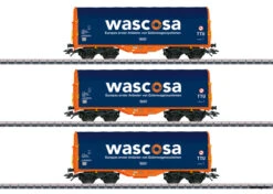 47223 Marklin Schiebeplanenwagen-Set Wascos