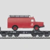 48755 Marklin Schwerlast-Flachwagen Mit Feuerwehr-Gerätewagen -Marklin Winkel MA48755