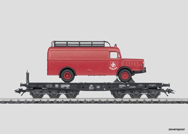 48755 Marklin Schwerlast-Flachwagen Mit Feuerwehr-Gerätewagen 3 48755 Marklin Schwerlast-Flachwagen Mit Feuerwehr-Gerätewagen